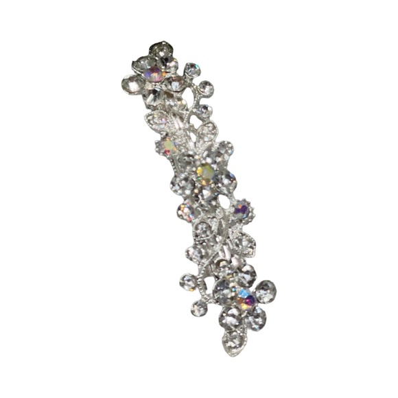 Accessories - Elegant Silver Crystal Hair Clip